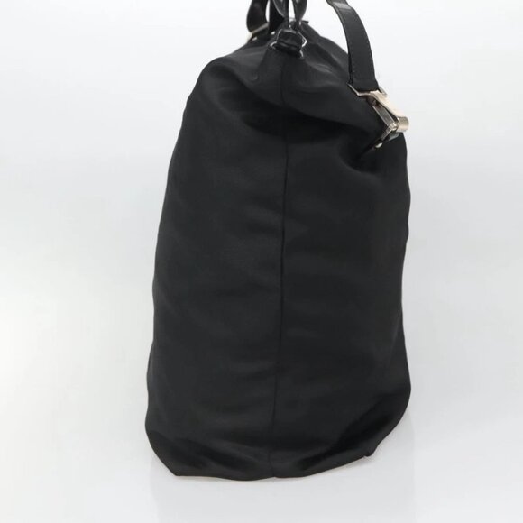 GUCCI Hand Bag Nylon 2way Outlet Black Silver Auth ar13706 - Picture 5 of 13